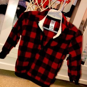 Toddler Buffalo Check Fleece Quarter Zip